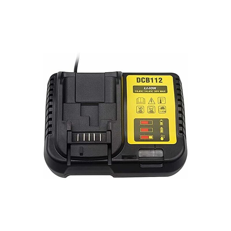foto del prodotto caricabatterie dcb112 per batteria al litio dewalt 10,8 v 14,4 v 18 v