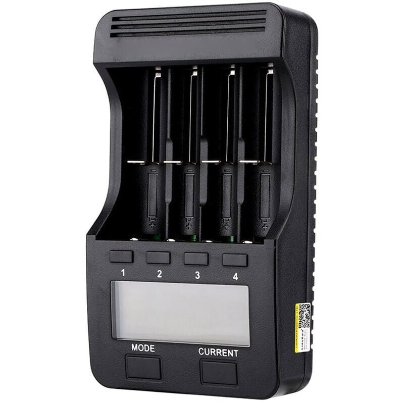 foto del prodotto caricabatterie intelligente liitokala lii 500 con display lcd 4 slot per batterie ricaricabili ni mh ni cd li ion