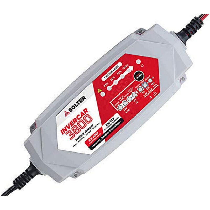 foto del prodotto caricabatterie intelligente solter invercar 3800 6/12v 3,5a (auto e moto)