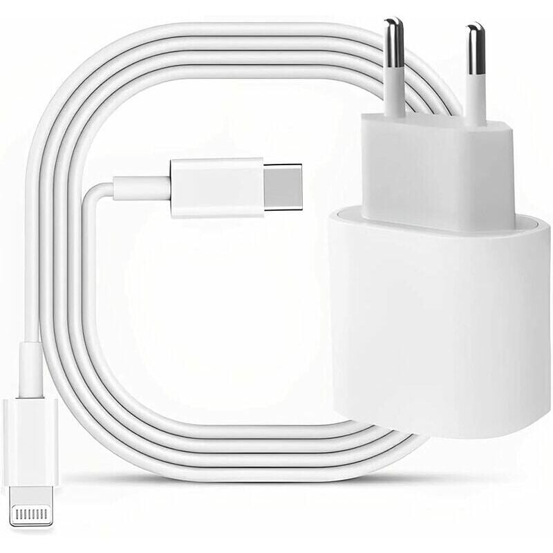 foto del prodotto caricabatterie iphone certificato apple mfi caricabatterie rapido usb c pd 20w con cavo da 1,8 m c a lightning adattatore caricabatterie tipo c