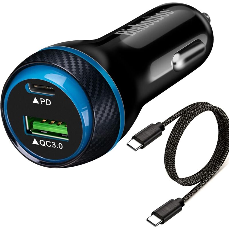 foto del prodotto caricabatterie per auto usb c 45 w pps pd caricabatterie per auto super veloce qc3.0 adattatore compatibile per samsung s21 s20 ultra plus note20