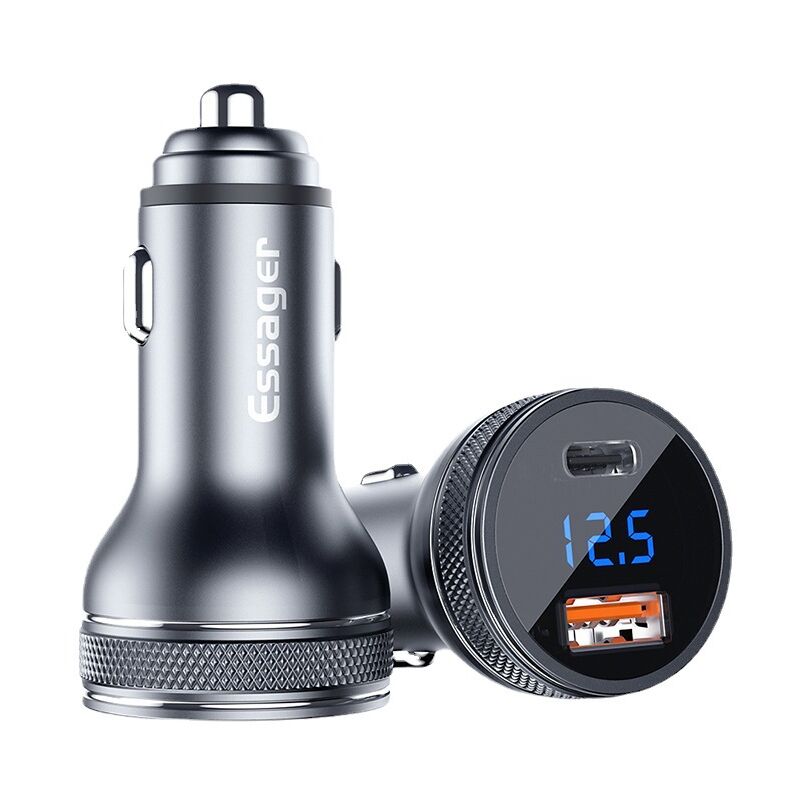 foto del prodotto caricabatterie per auto usb c da 48 w, adattatore di ricarica rapida a doppia porta pd 3.0 e qc 3.0 per macbook ipad. adatto a vari modelli