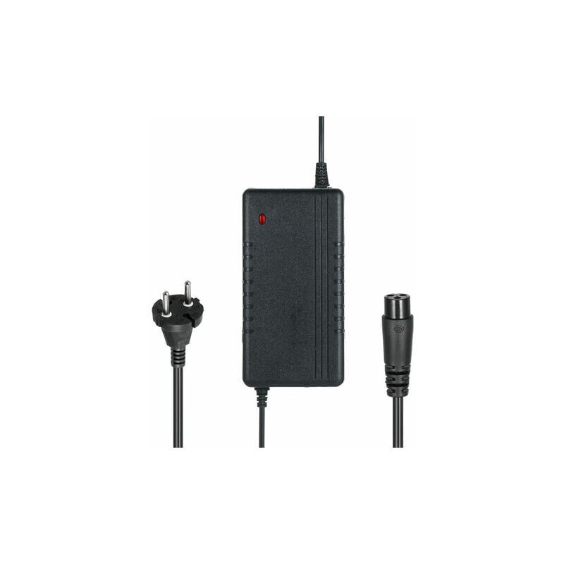 foto del prodotto caricabatterie per monopattino elettrico 54,6 v 2 a, caricabatteria agli ioni di litio, connettore in linea a 3 fori, adatto per monopattino