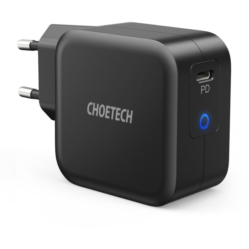 foto del prodotto caricabatterie rapido gan usb type c 61w 3a powerdelivery nero