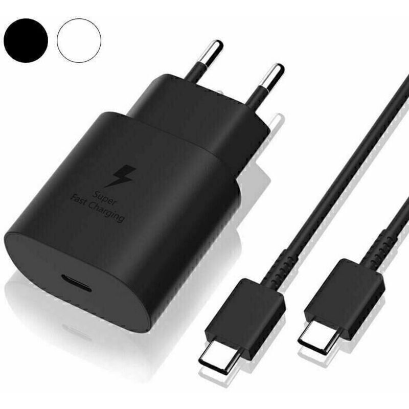 foto del prodotto caricabatterie rapido samsung 25w, cavo di ricarica ultra rapido con porta usb di tipo c compatibile con samsung galaxy s22 plus s22 ultra s21 fe