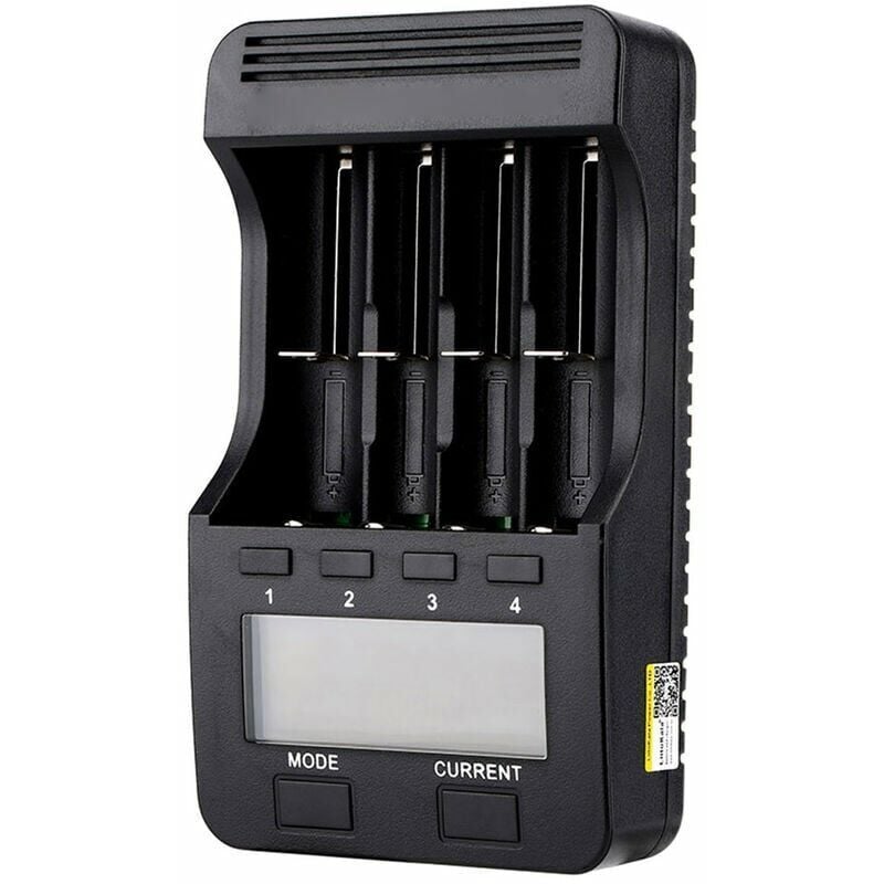 foto del prodotto caricabatterie rotazionale liitokala lii 500 caricabatterie intelligente con 4 slot per batterie display lcd per batterie ricaricabili ni mh ni cd