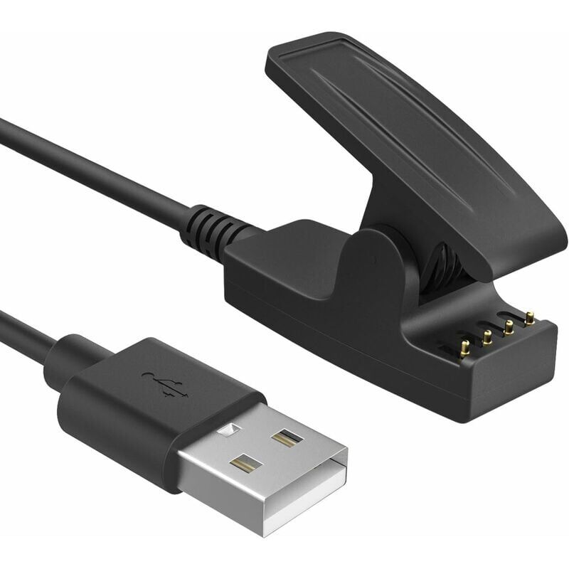 foto del prodotto caricabatterie sostitutivo compatibile con garmin lily forerunner 30 35 230 235 630 645 music 735xt approach g10 s20 vivomove hr, cavo usb per