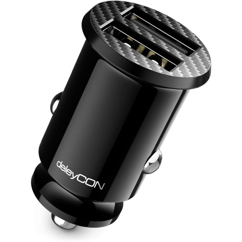 foto del prodotto caricabatterie usb 4.8a per accendisigari caricabatterie rapido 4800ma 2 porte usb mini caricabatteria per auto