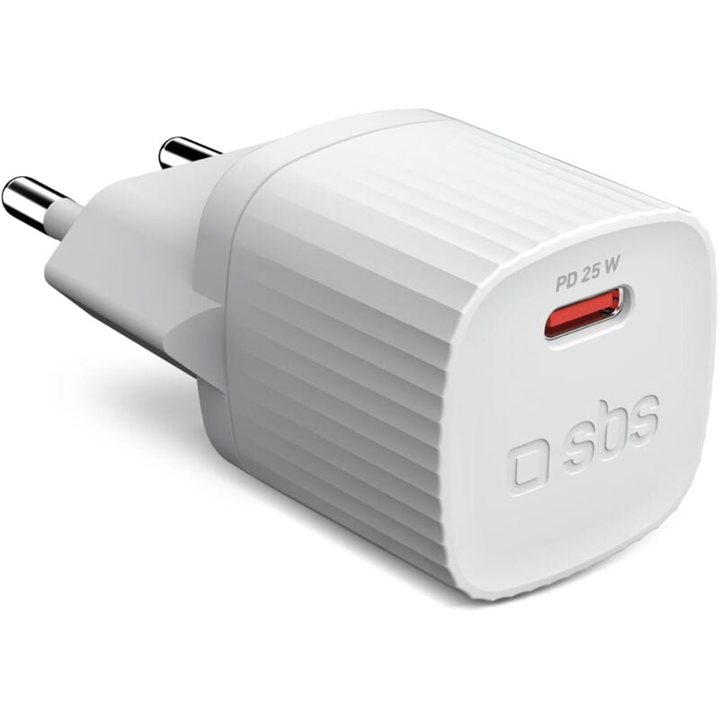 foto del prodotto caricatore caricabatterie con materiali riciclati grs, porta usb c, 25 watt, presa europea, eco friendly, ideale per smartphone android, iphone,