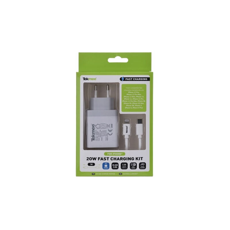 foto del prodotto caricatore presa usb c cavo iphone 1mt tekmee