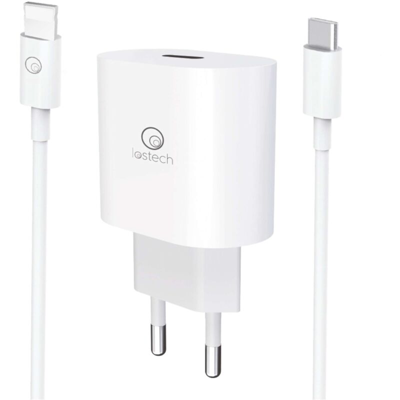 foto del prodotto caricatore super rapido con cavo da usb c a lighting cm.120