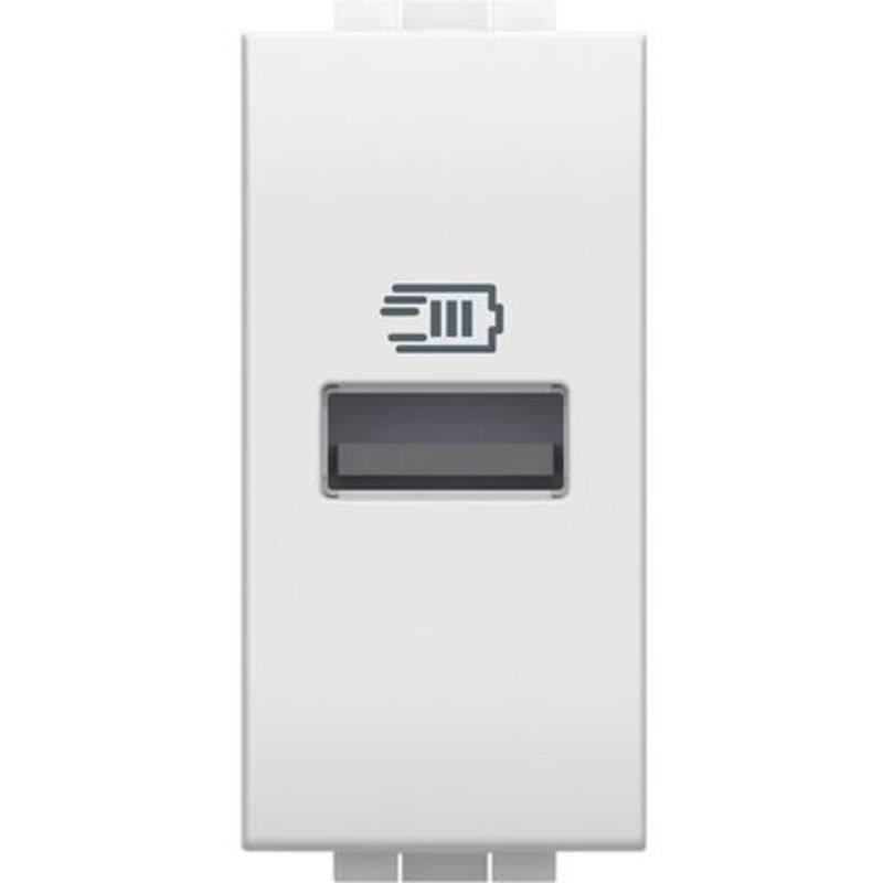 foto del prodotto caricatore usb bticino livinglight con tensione 5vdc bianco - n4191a