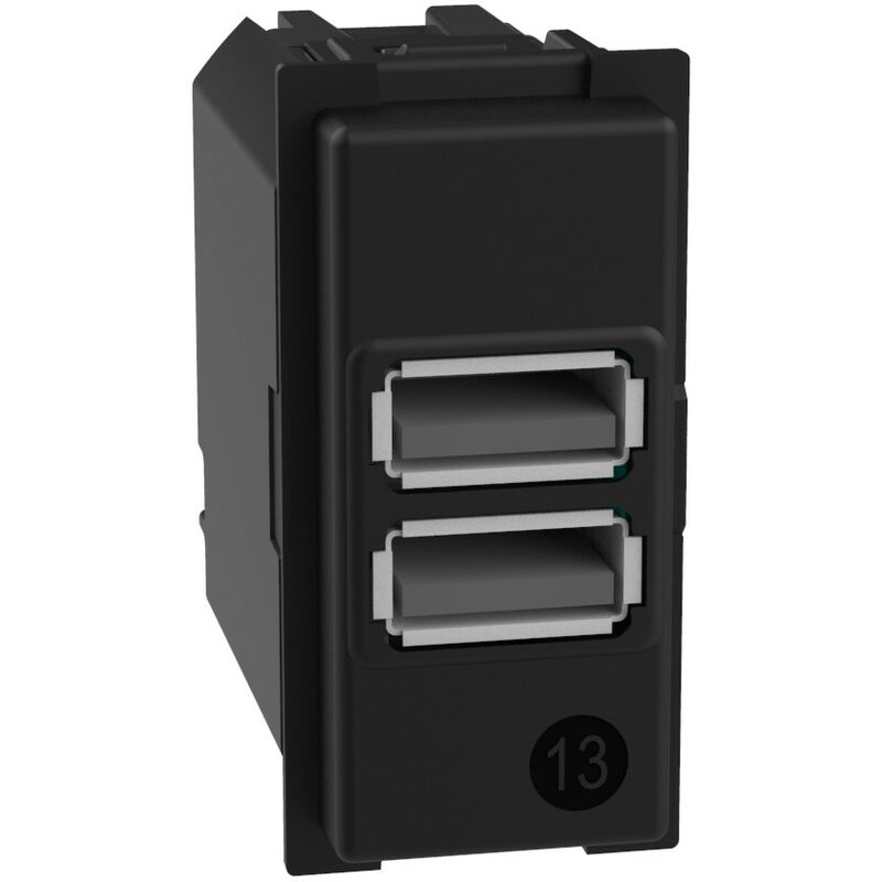 foto del prodotto caricatore usb con due portdue tipo a 15w bticino living now k4191aa