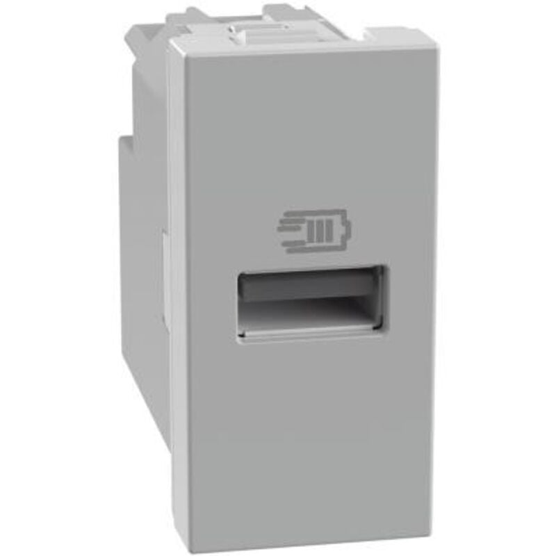 foto del prodotto caricatore usb tipo a 1mgrigio matixgo bticino cod. jg4191a 