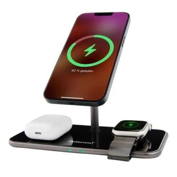 foto del prodotto caricatore wireless0ha 3in1 15w bk
