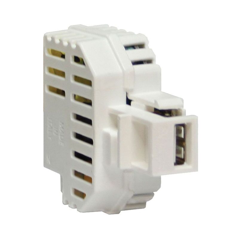foto del prodotto caricatutto incasso fanton usb alimentatore 5v bianco 82884