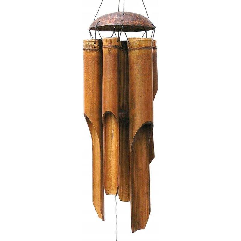foto del prodotto carillon di vento rilassante in bamb , decorazione appesa, carillon di vento feng shui, giardino, bamb resistente alle intemperie, tubo di bamb del