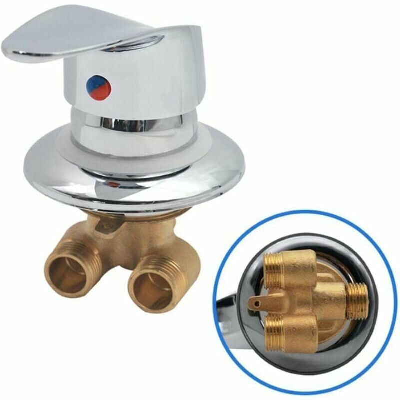 foto del prodotto carivent box doccia monocomando rubinetto doccia in ottone deviatore miscelatore doccia cromato connettore g1 2 miscelatore doccia acqua calda e