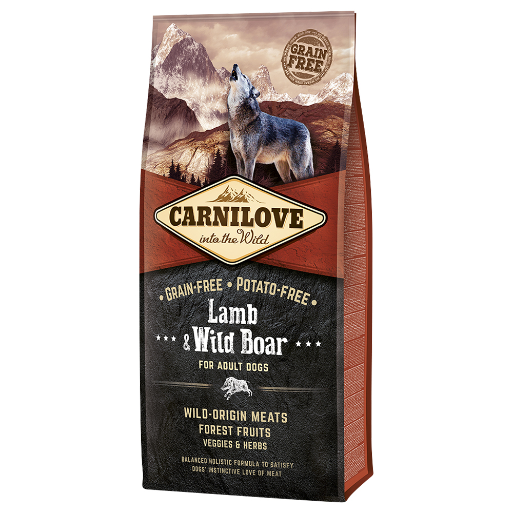 foto del prodotto carnilove adult agnello cinghiale crocchette per cani 12 kg