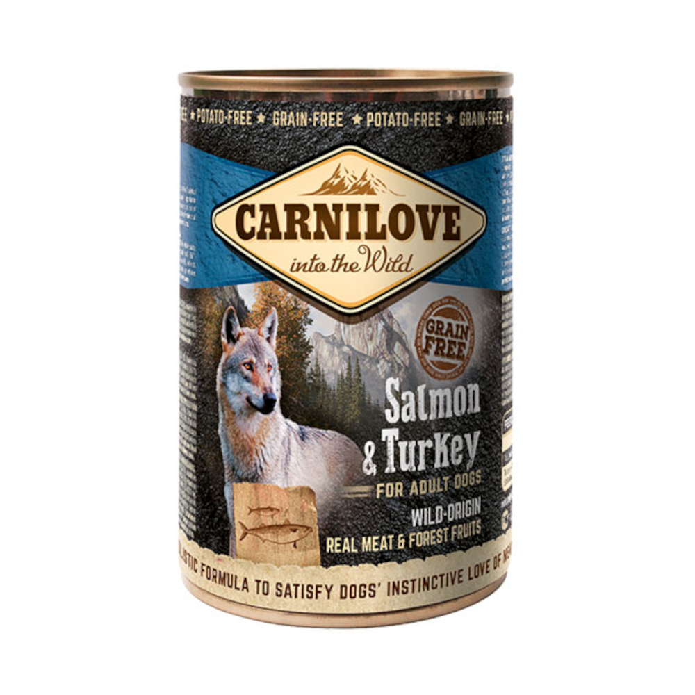 foto del prodotto carnilove adult wild meat 6 x 400 g per cani salmone, tacchino