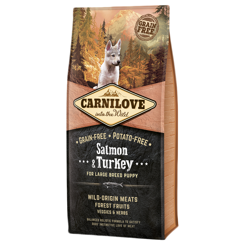 foto del prodotto carnilove large puppy salmone tacchino crocchette per cani 12 kg