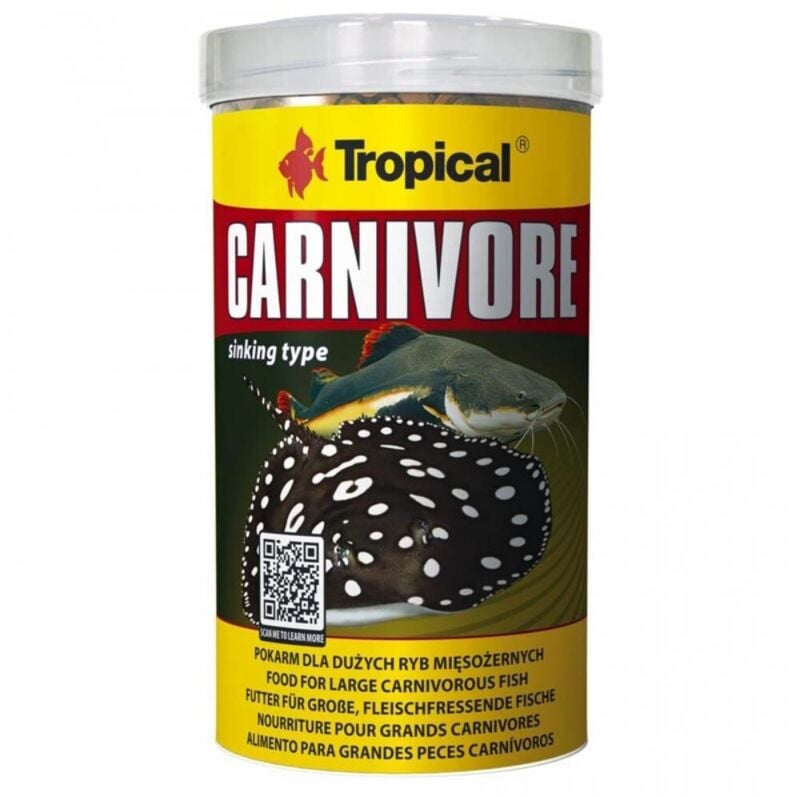 foto del prodotto carnivore alimento completo per pesci carnivori da fondo formato 500 ml tropical