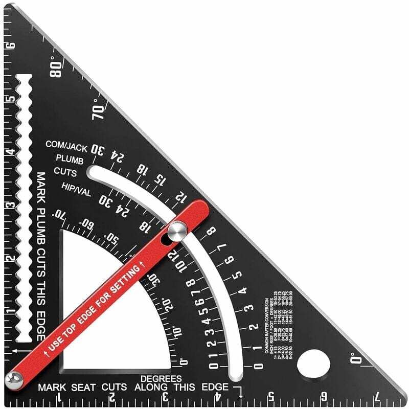 foto del prodotto carpentiere quadrato metallo alluminio triangolo quadrato goniometro quadrato 45 90 gradi