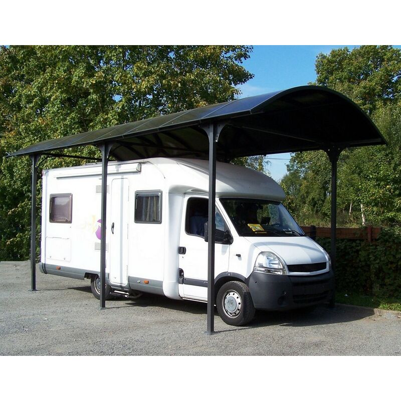 foto del prodotto carport in alluminio 3.6x7.6 mt policarbonato posto auto tettoia camper furgoni