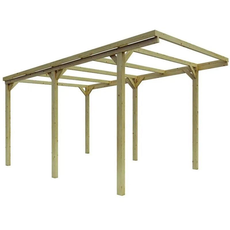 foto del prodotto carport pergola da giardino 3x5 in legno per auto