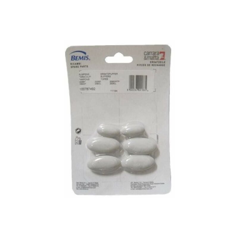 foto del prodotto carrara matta paracolpi di ricambio per coprivaso wc atlantico 6 pz 100787492 carrara e matta