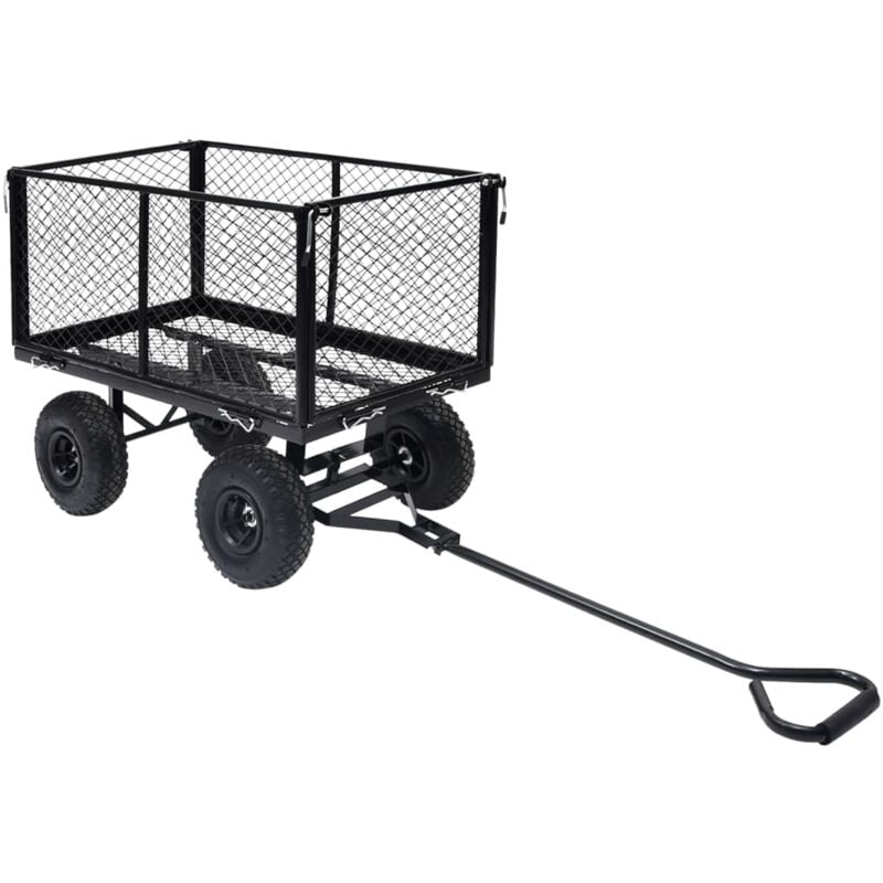 foto del prodotto carrello a mano da giardino nero 350 kg vidaxl