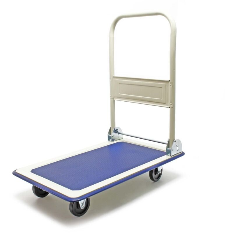 foto del prodotto carrello a pianale da magazzino max 150 kg con manico pieghevole