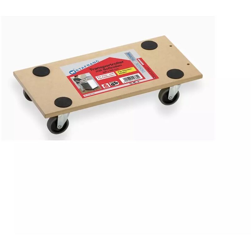 foto del prodotto carrello a pianale in mdf, ruote in plastica