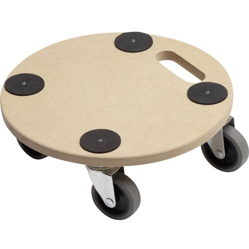 foto del prodotto carrello a pianale in mdf, ruote in plastica