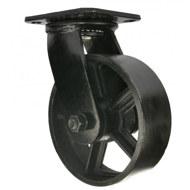 foto del prodotto carrello a rotelle mine noir d.150 con base girevole, altezza 195 mm