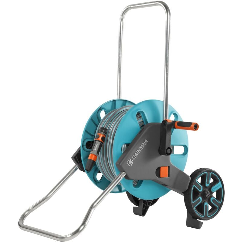 foto del prodotto carrello avvolgitubo con tubo 25 m 15 mm 5 8 , lancia irrigazione e raccordi cleverroll m 18512 26 gardena