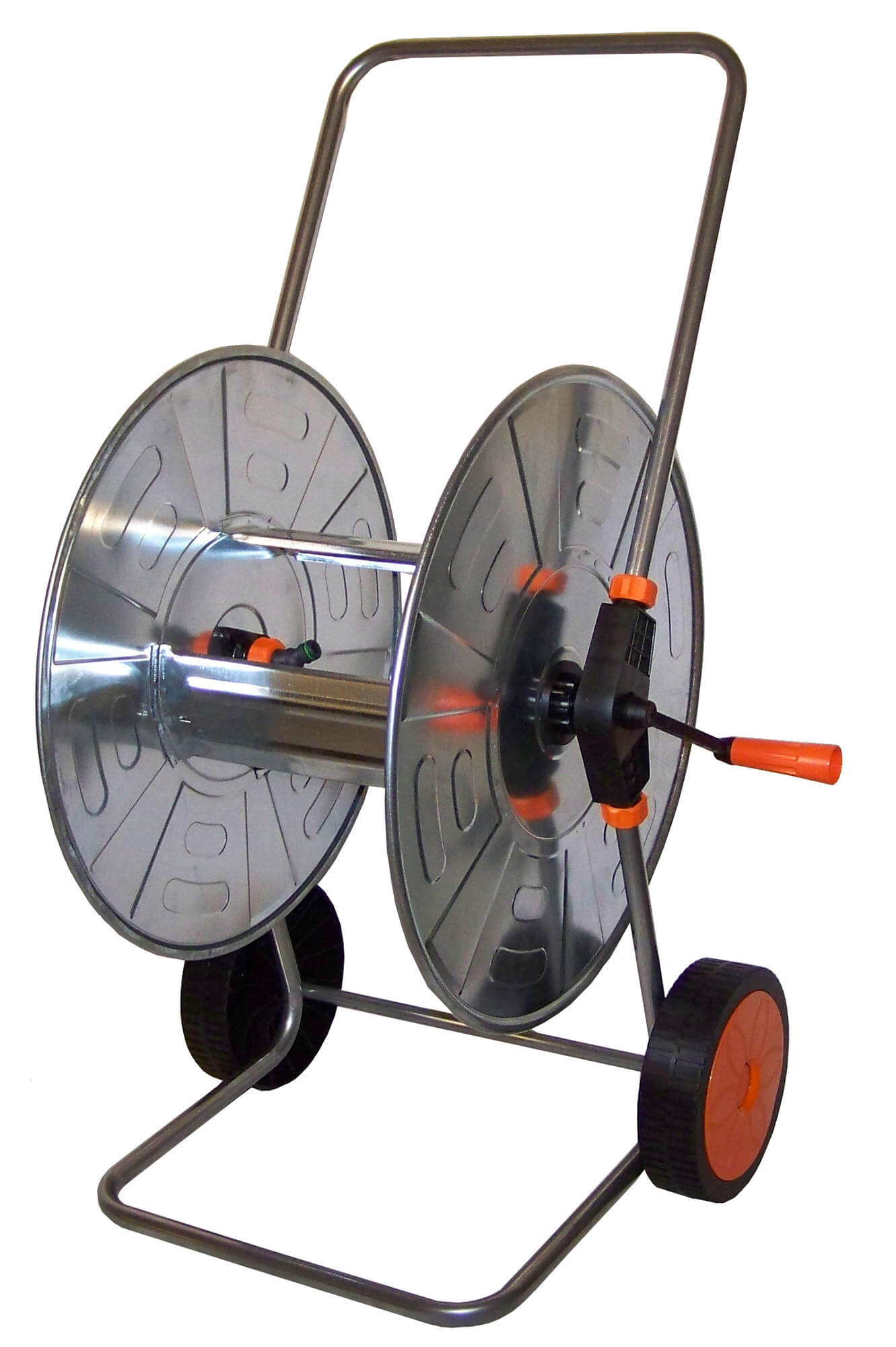 foto del prodotto carrello avvolgitubo manuale 110 mt in acciaio agrati silver