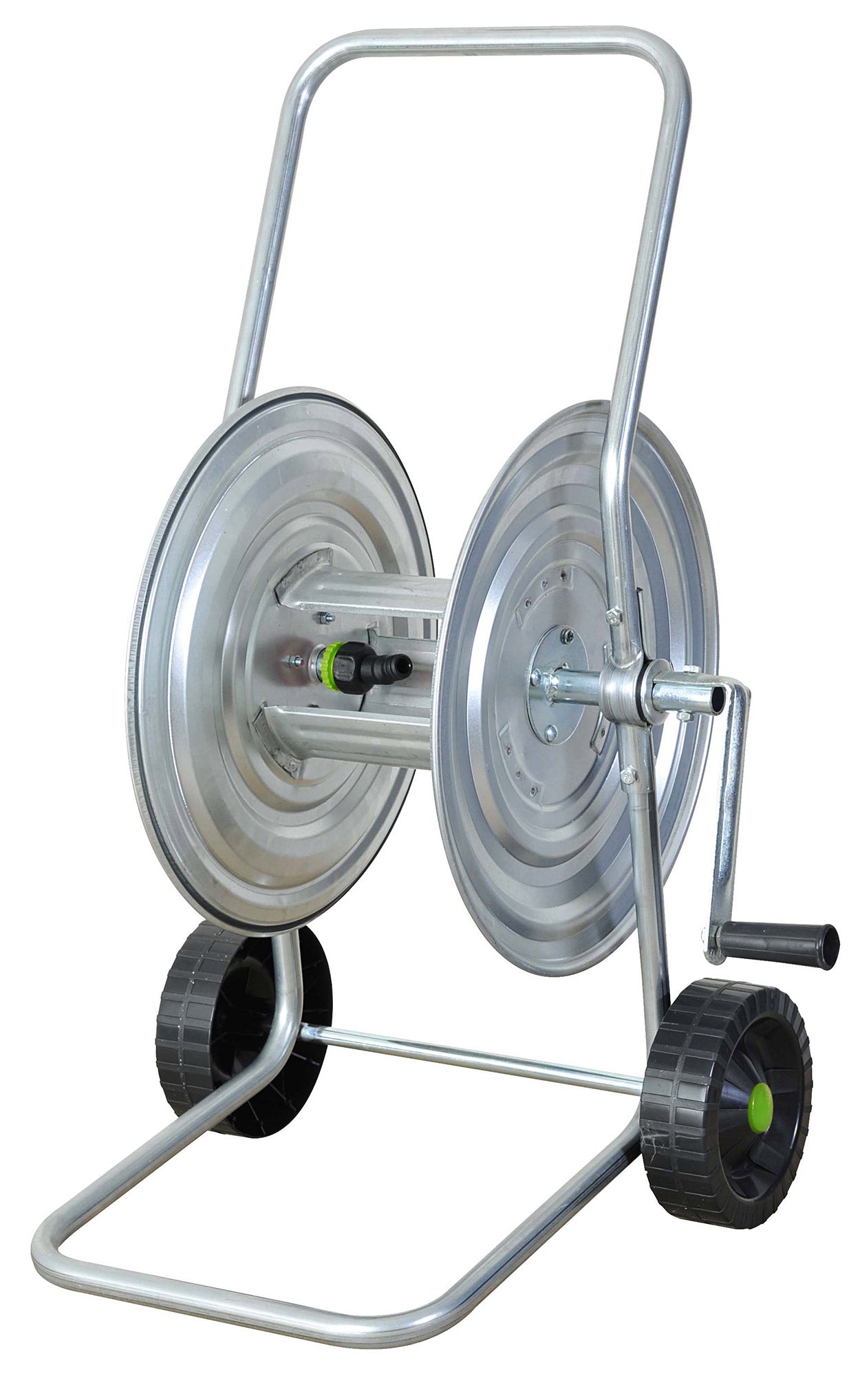 foto del prodotto carrello avvolgitubo manuale 50 mt in acciaio rama silver