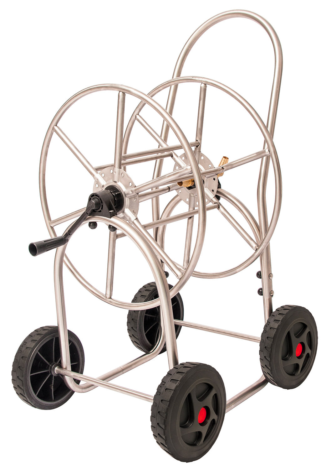 foto del prodotto carrello avvolgitubo manuale 80 mt in acciaio inox agrati cromato