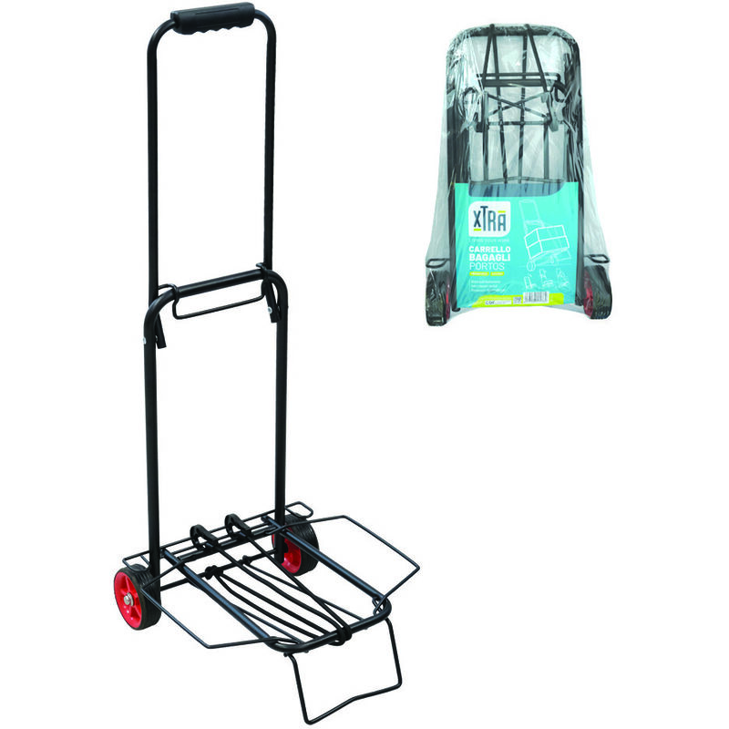 foto del prodotto carrello bagagli acciaio portos