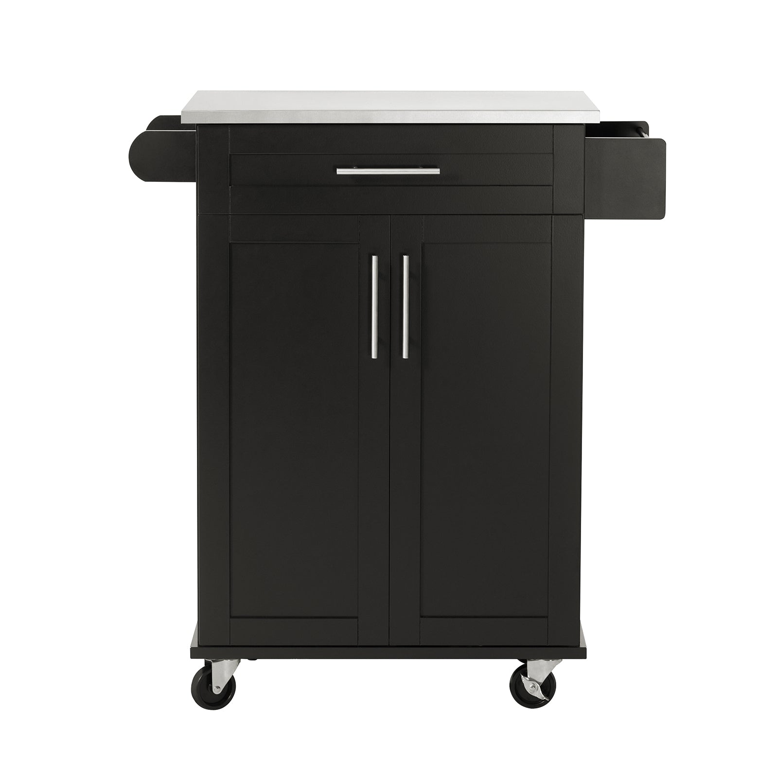 foto del prodotto carrello cucina credenza cucina mobile cucina nero con route fkw110 sch
