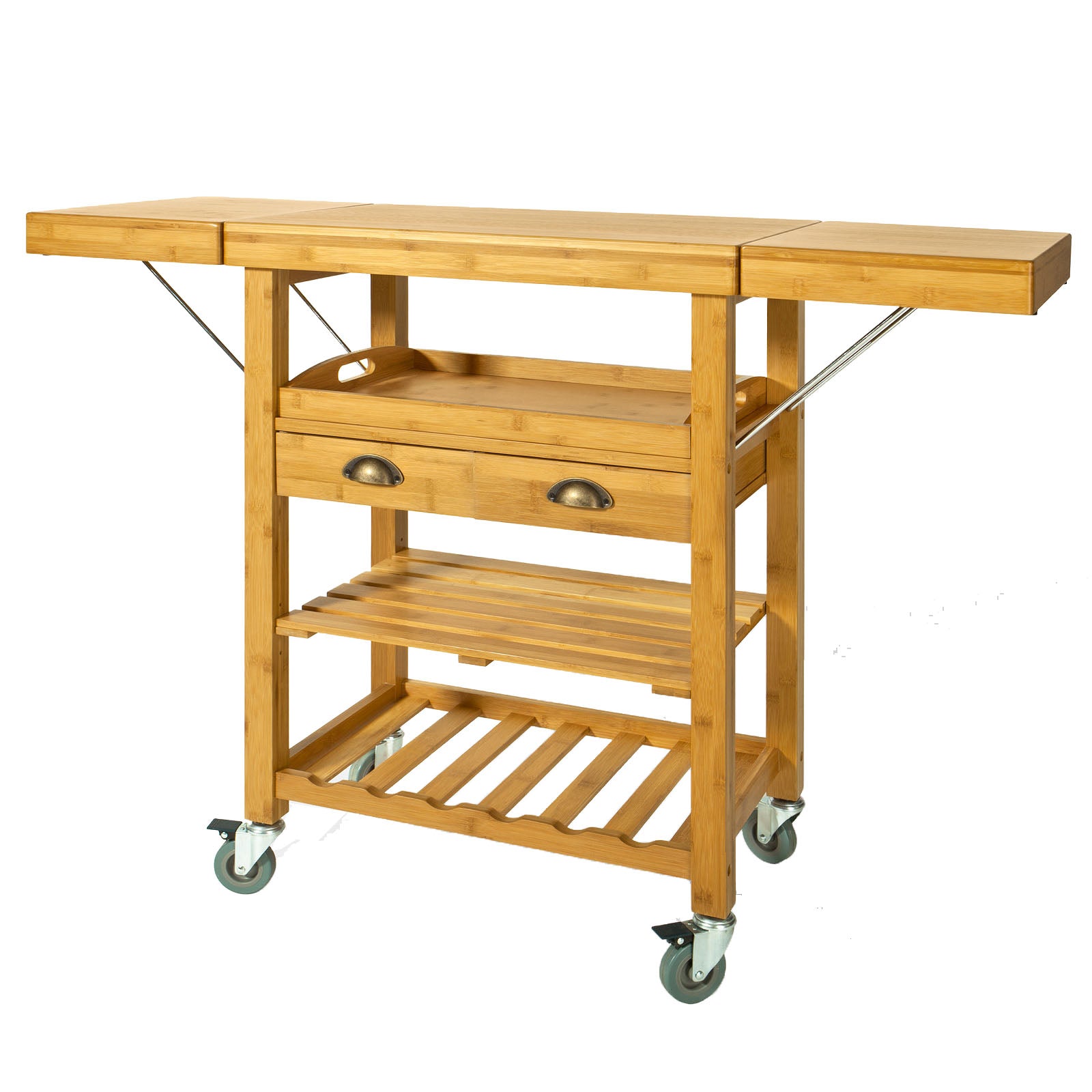 foto del prodotto carrello cucina,credenza,piano allungabile,con ruote fkw25 n sobuy