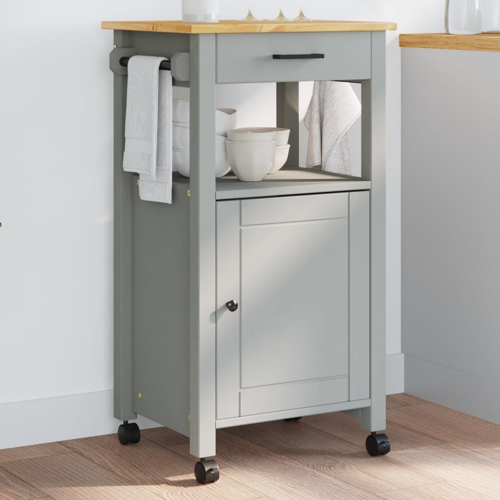 foto del prodotto carrello da cucina monza 48x40x90 cm in legno massello di pinocod mxl 86646