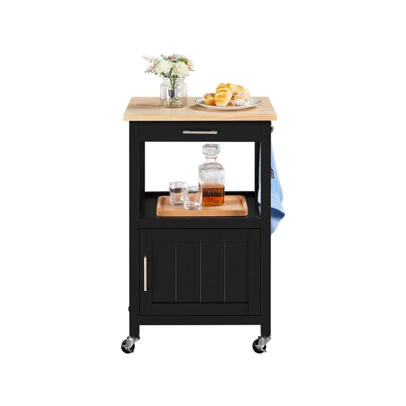 foto del prodotto carrello da cucina per microonde con ruote carrellino salvaspazio portaoggetti a 3 ripiani stile moderno portavivande struttura metallica multiuso