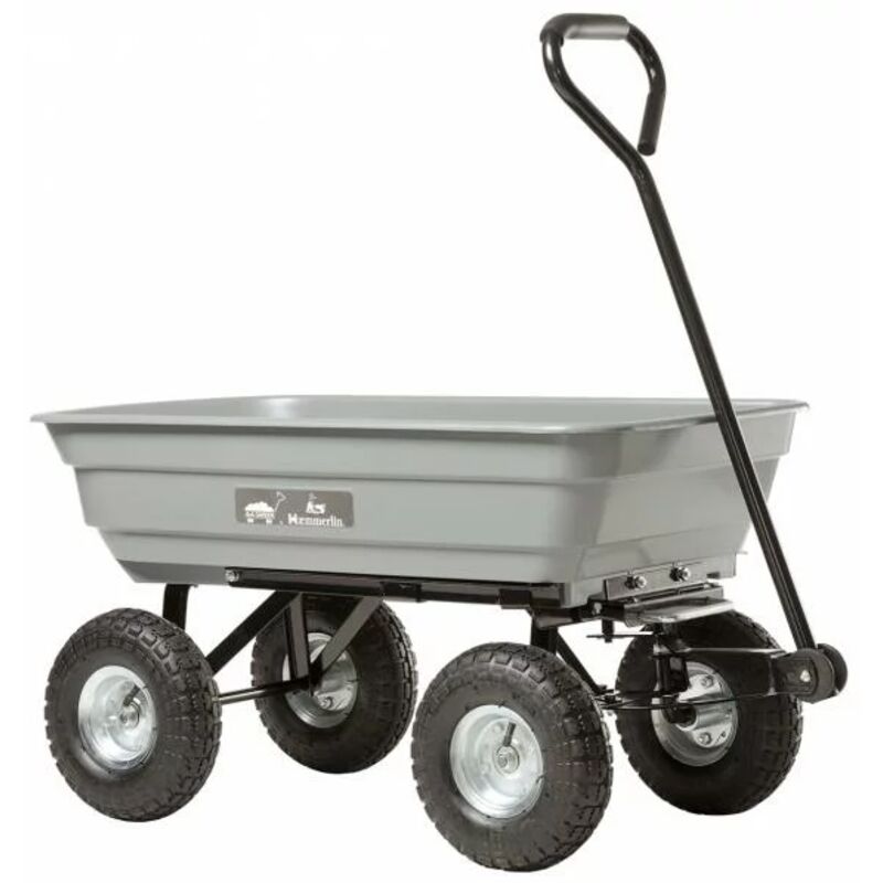 foto del prodotto carrello da giardino 4x4 garden con cassetta ribaltabile in polipropilene 75l haemmerlin 320062001