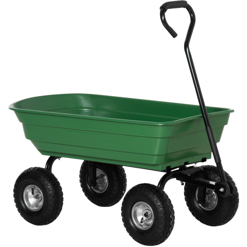 foto del prodotto carrello da giardino con struttura in acciaio e pneumatici outsunny