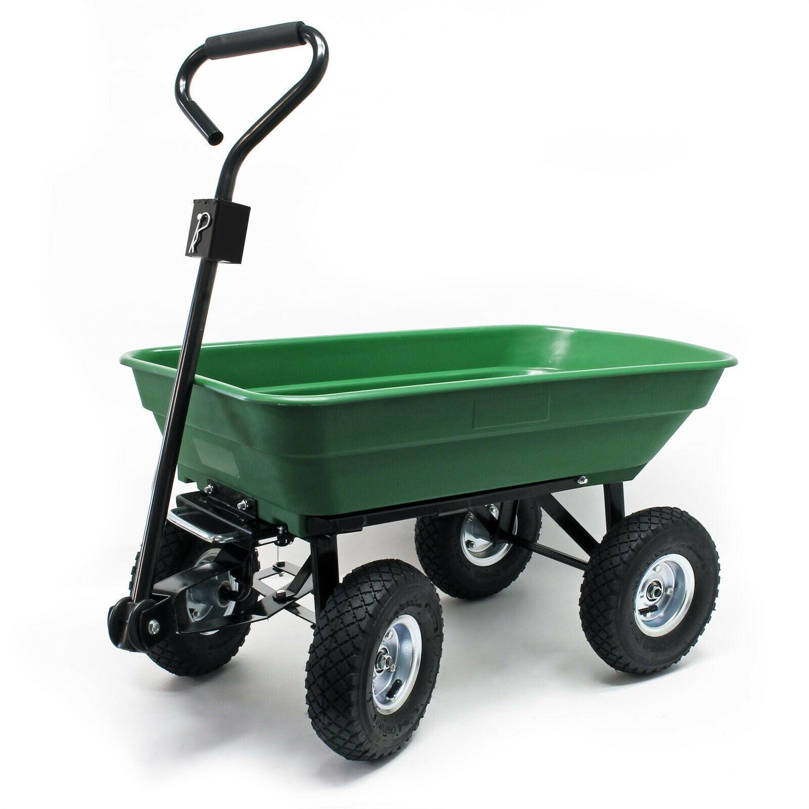 foto del prodotto carrello da giardino manuale capacit 125 litri 350 kg rimorchio ribaltabile carriola 16 0002564