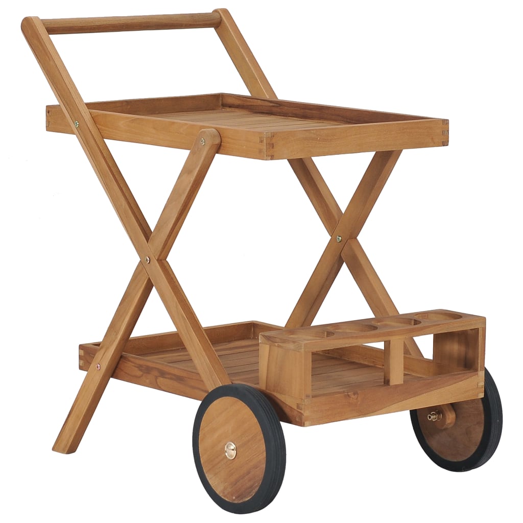 foto del prodotto carrello da t in legno massello di teak cod mxl 55535