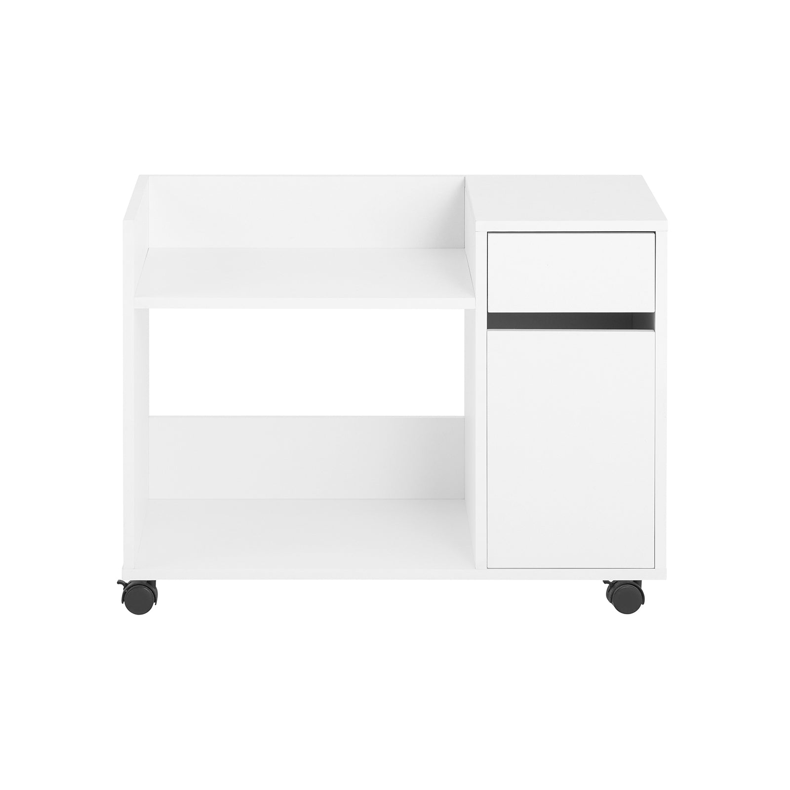 foto del prodotto carrello da ufficio armadi archivio traslabili supporto per stampante 70x40x54 cm ask02 w