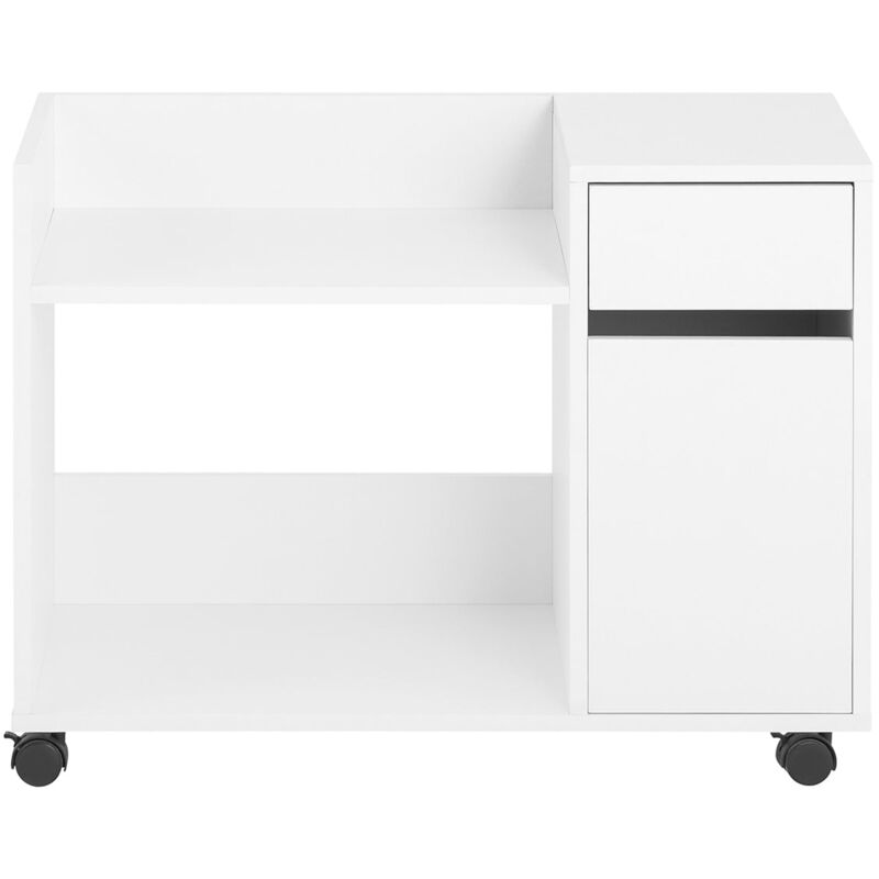 foto del prodotto carrello da ufficio armadi archivio traslabili supporto per stampante 70x40x54 cm ask02 w sobuy